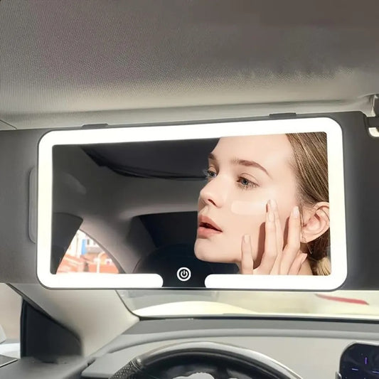 GlowMirror™ – Espejo LED para Maquillaje en el Auto